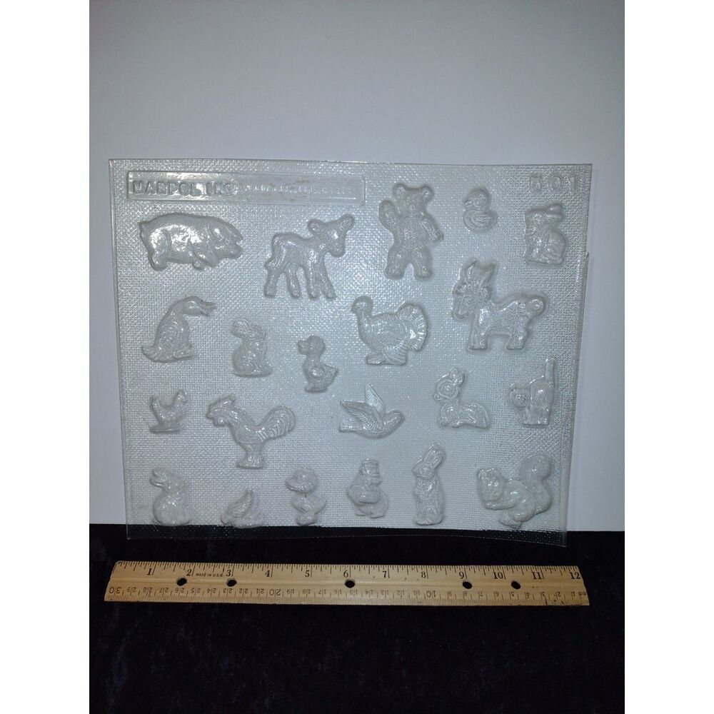 Rare Vintage Marpol Inc Rockfalls IL #501 Sugar Candy‎ Plastic Farm Animals Mold